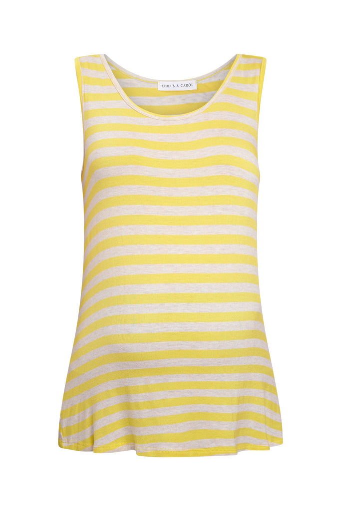 Striped maternity tank. Loose fit.