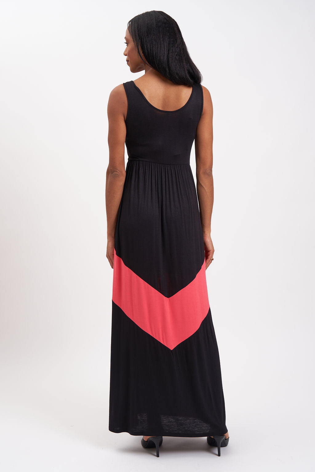 black and pink chevron dress Girls Black Hot Pink & Blue Chevron Patterned Short Sleeve Dress 4