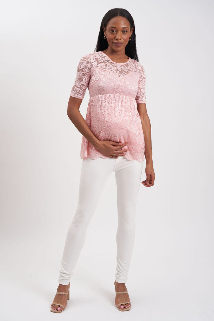 Lace maternity top